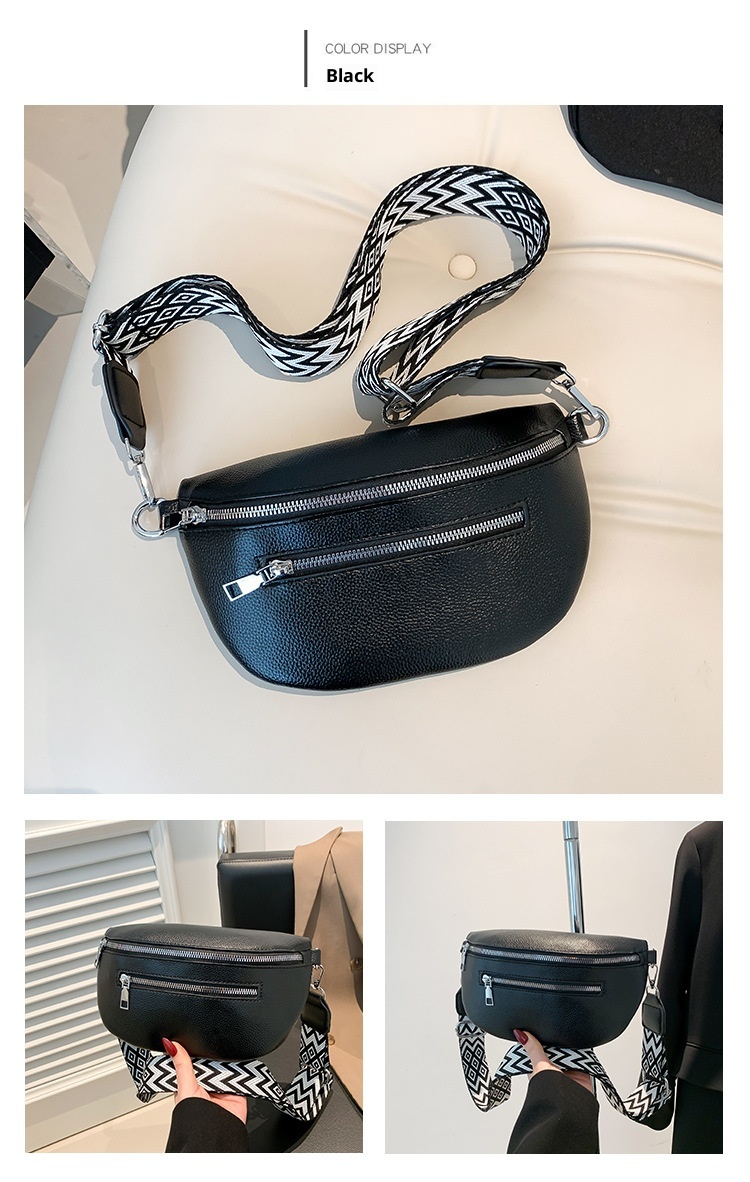 001 Cross-Border Chest For Women, New Fashionable Single Shoulder Versatile Large Capacity Saddle Trendy Waist Bag,_voghion.com