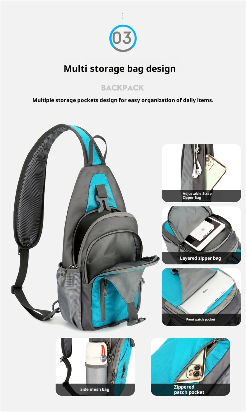 001 Cross-Border New Sports Outdoor Unisex Crossbody Canvas Casual Single Shoulder Chest Phone Bag_voghion.com
