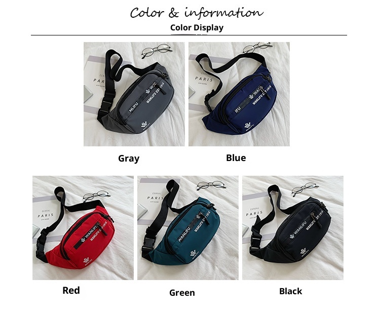 001 Casual Trendy Waist For Men New Multi-purpose Cashier Phone Crossbody Outdoor Lightweight Travel Chest Bag Wholesale_voghion.com