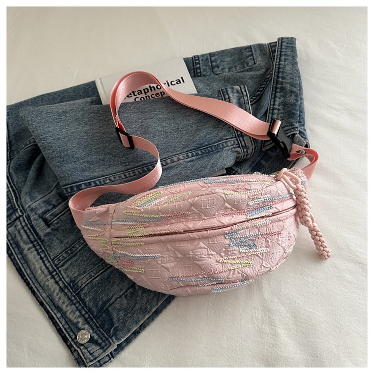 001 2025 Neue kleine Niche Umhängetasche für Damen, ideal für Studentinnen, mit Taillengürtel, weich, lässig und vielseitig._voghion.com