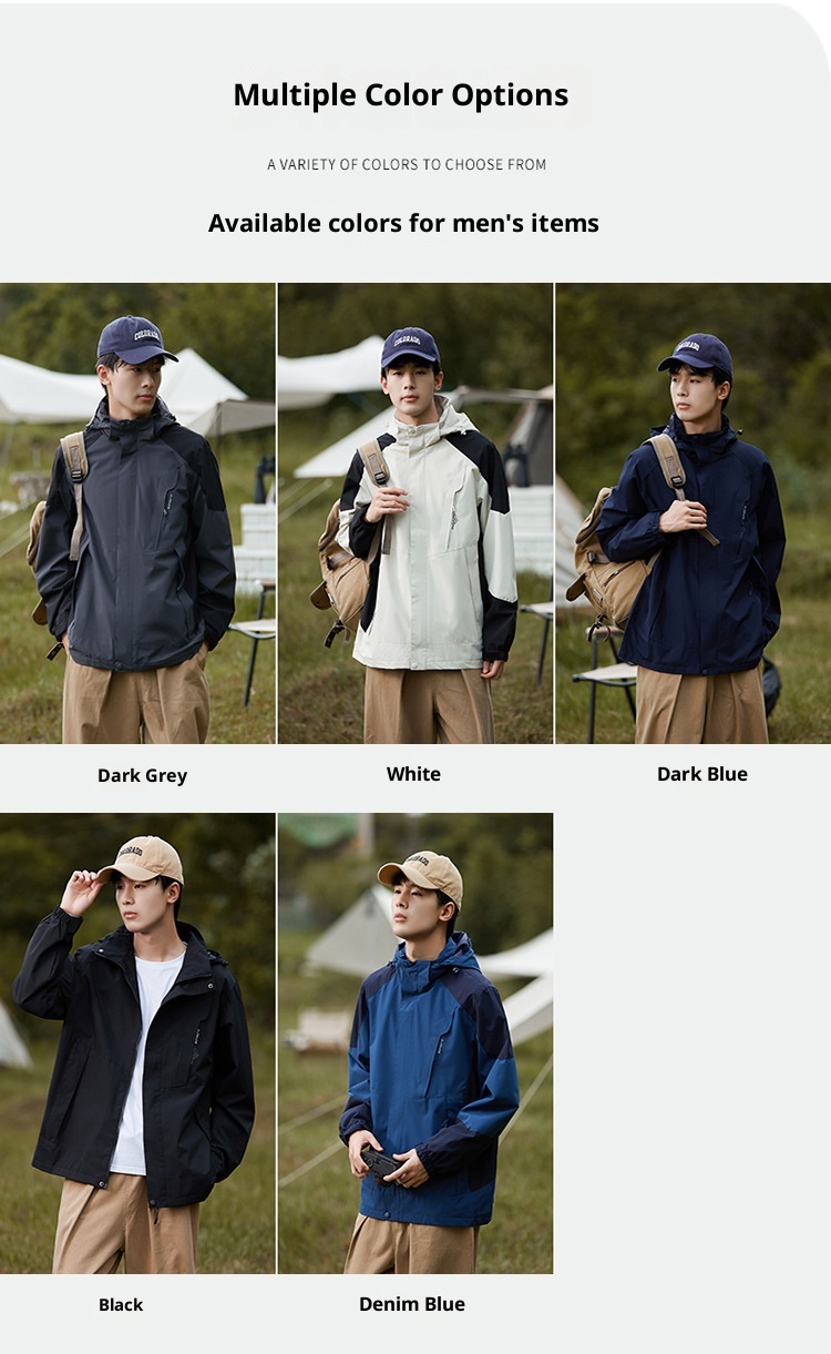 ActiveGo ActiveGo 2023 New Spring And Autumn Outdoor Color Block Women Trendy Windproof Hiking Jacket Men Mountain Style Camping_voghion.com