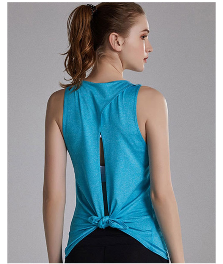 Camiseta de yoga sin espalda ActiveGo para mujer, sin mangas, para correr, fitness, deportes al aire libre, transpirable y de secado rápido._voghion.com