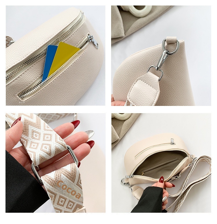 001 Cross-Border Chest For Women, New Fashionable Single Shoulder Versatile Large Capacity Saddle Trendy Waist Bag,_voghion.com