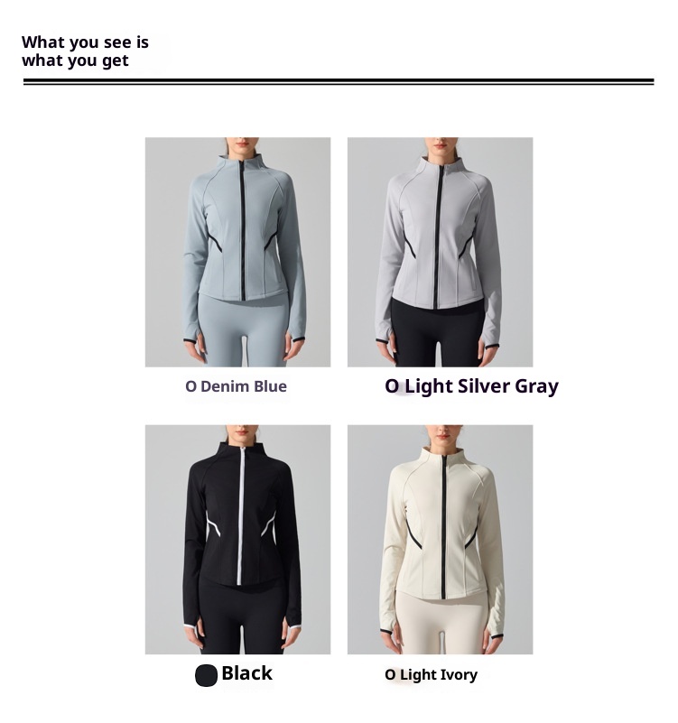ActiveGo Cross-Border Barely-There Skin-Friendly Fleece Warm Yoga Jacket Autumn Winter Outdoor Running Workout Sports Fitness_voghion.com