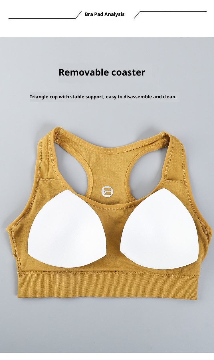 ActiveGo ActiveGo Pantaloncini aderenti elastici a vita alta, senza cuciture, per yoga all'aperto, ad asciugatura rapida, europei e americani, per donna, con protezioni per il petto_voghion.com