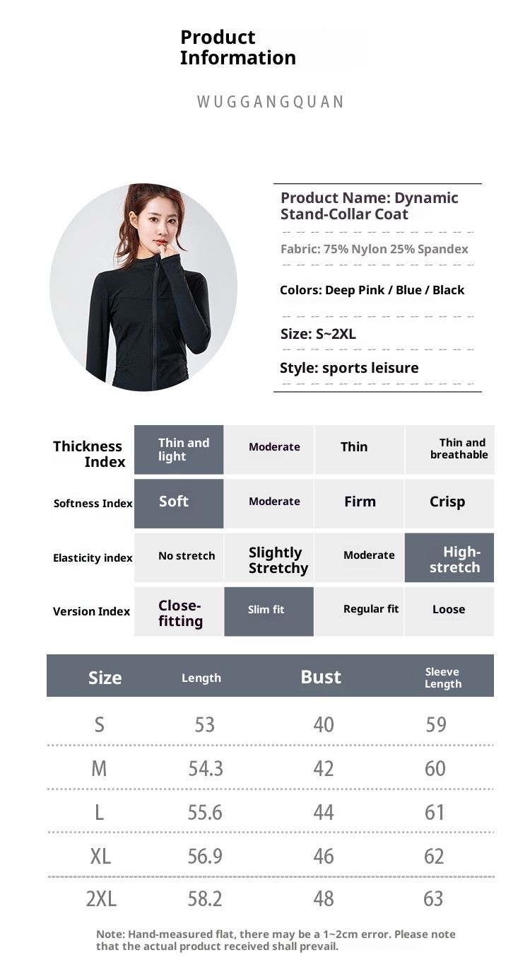 ActiveGo Yoga Jacket Top Dames Elastische Ritssluiting Outdoor Lange Mouw Fitnesskleding Kan Buiten Worden Gedragen Strak En Geruit_voghion.com