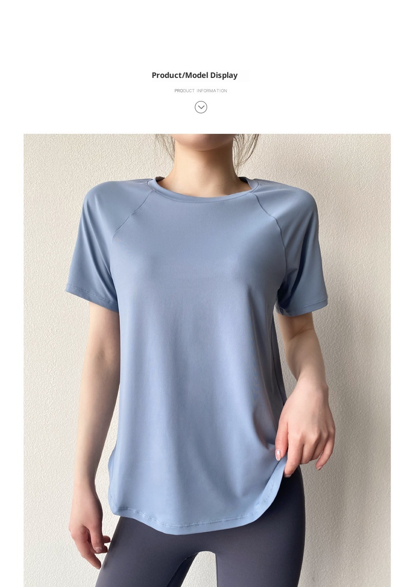 ActiveGo ActiveGo Sports Quick-Dry T-Shirt For Women Yoga Wear Cool Breathable Fitness Top Loose Slimming Outdoor Running Short Sleeve_voghion.com