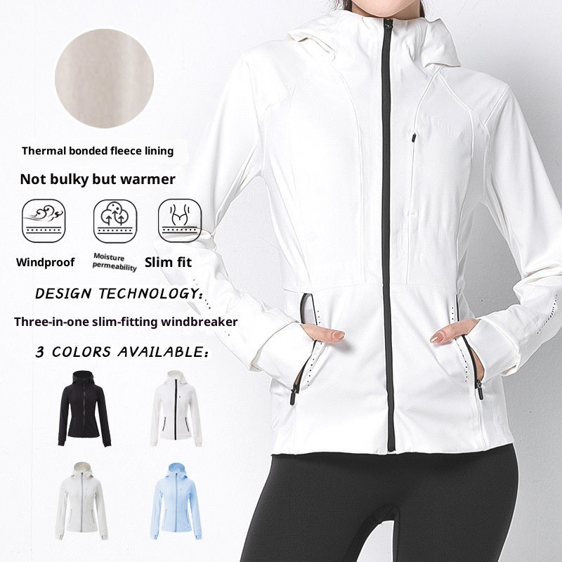ActiveGo Hot-Selling Winter Nieuwe Waterdichte Capuchon Soft Shell Slim Fit Sportjack Fleecegevoerde Windjack_voghion.com
