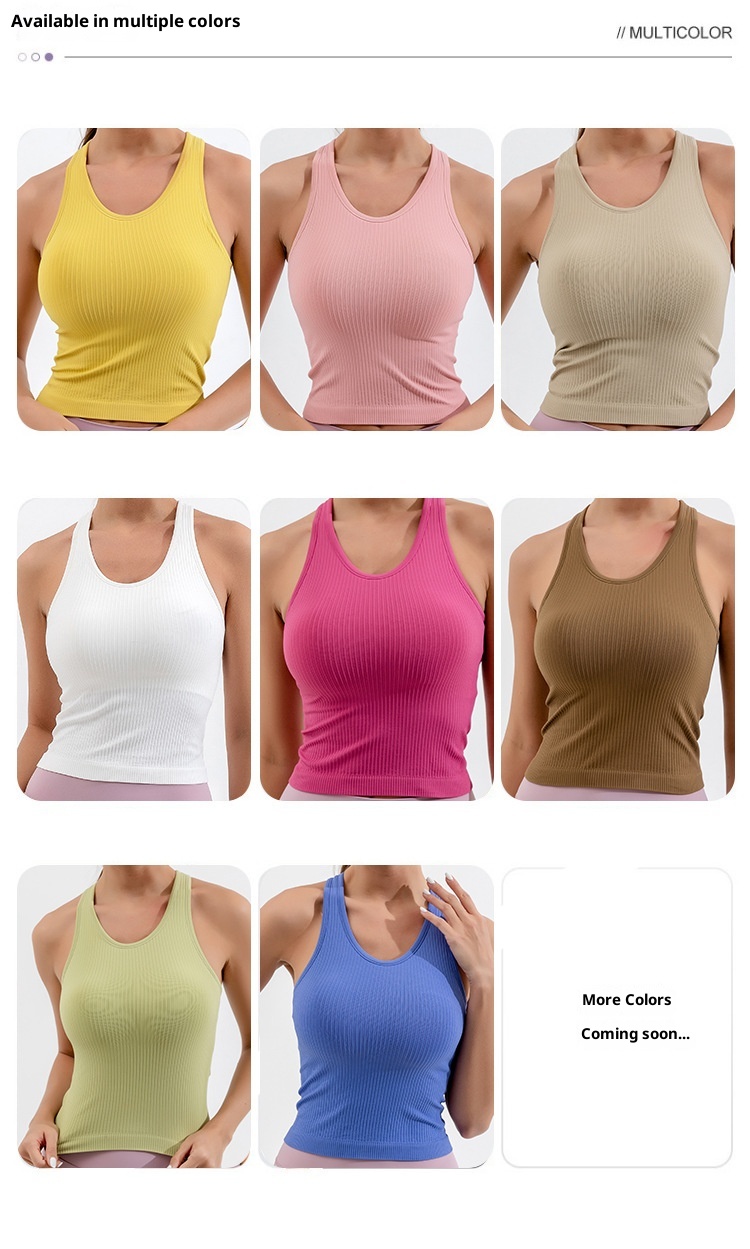 ActiveGo Double Layer Moisture-Wicking Sports Bra With Chest Pads Outdoor Casual Training LULU High Elastic Yoga Top_voghion.com