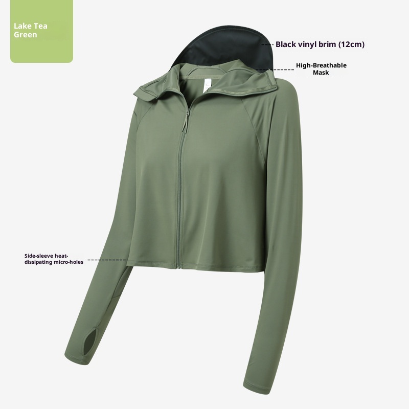 Châle ActiveGo Cloud Original en laine pour femme avec bord en caoutchouc noir, protection solaire UPF50+ UV respirante, vêtement décontracté et polyvalent_voghion.com