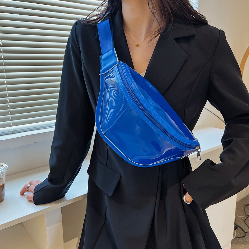001 Bolso bandolera transparente para mujer, estilo verano 2023, de PVC, color liso, ideal para la playa._voghion.com