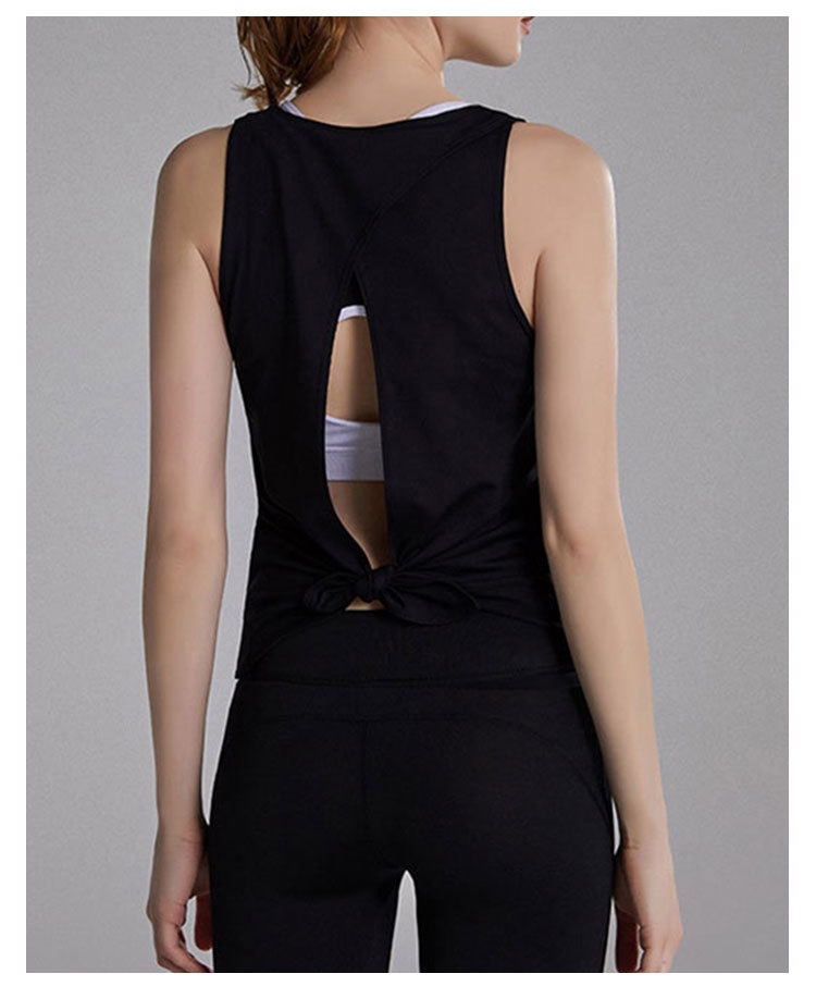 Camiseta de yoga sin espalda ActiveGo para mujer, sin mangas, para correr, fitness, deportes al aire libre, transpirable y de secado rápido._voghion.com