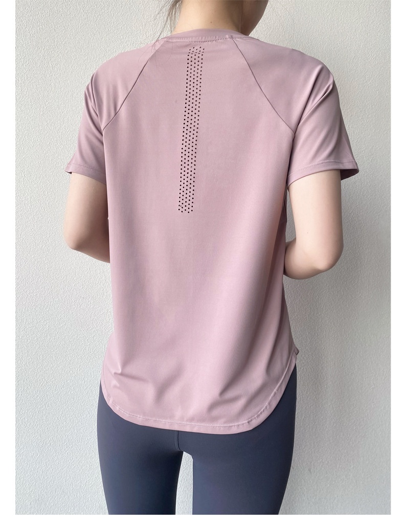 ActiveGo ActiveGo Sports Quick-Dry T-Shirt For Women Yoga Wear Cool Breathable Fitness Top Loose Slimming Outdoor Running Short Sleeve_voghion.com