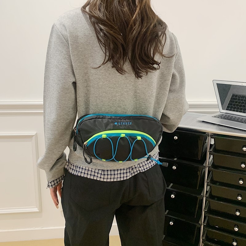 001 Foreign Trade Patchwork Color-Block Women's Chest Lightweight Outdoor Sports Cycling Phone Waist Dopamine Trendy_voghion.com