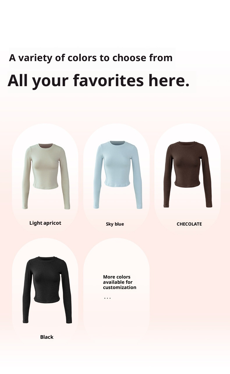 ActiveGo 2025 Autunno Nuovo Abbigliamento Yoga Dimagrante Fitness da Donna Spos Allenamento Corsa all'Aperto Girocollo Manica Lunga_voghion.com