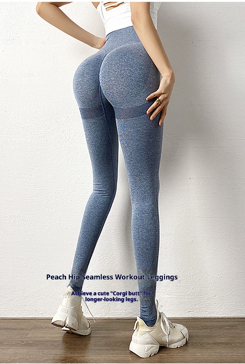 ActiveGo ActiveGo Fitness per donna in stile europeo e americano con glutei a pesca, vita alta, asciugatura rapida, senza cuciture, elasticizzato, sport all'aria aperta,_voghion.com