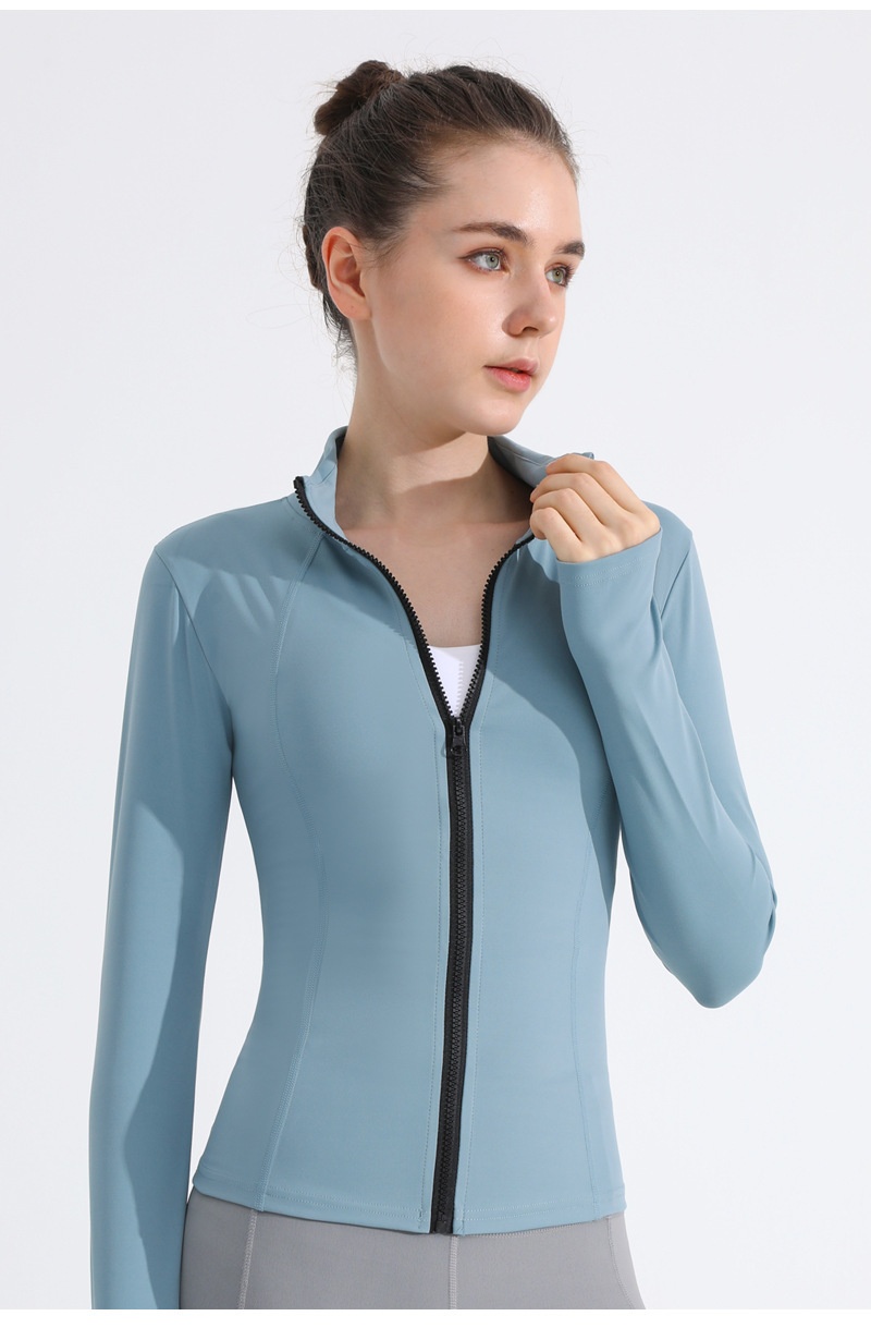 ActiveGo ActiveGo Nuovo Autunno Inverno Sport Yoga Giacca Donna Elasticizzata Corsa Outdoor Lulu Fitness Vestiti Colletto alla coreana Manica lunga_voghion.com