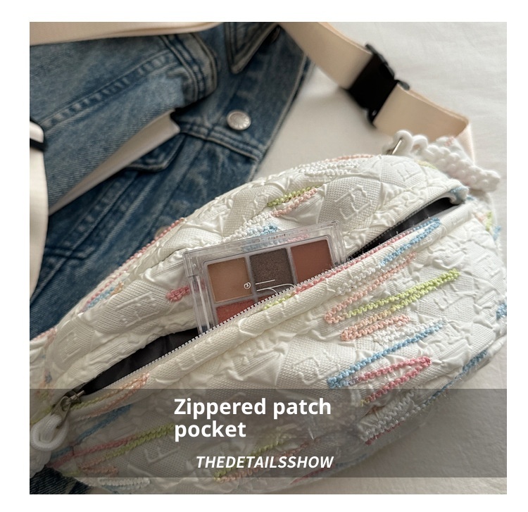 001 2025 Neue kleine Niche Umhängetasche für Damen, ideal für Studentinnen, mit Taillengürtel, weich, lässig und vielseitig._voghion.com