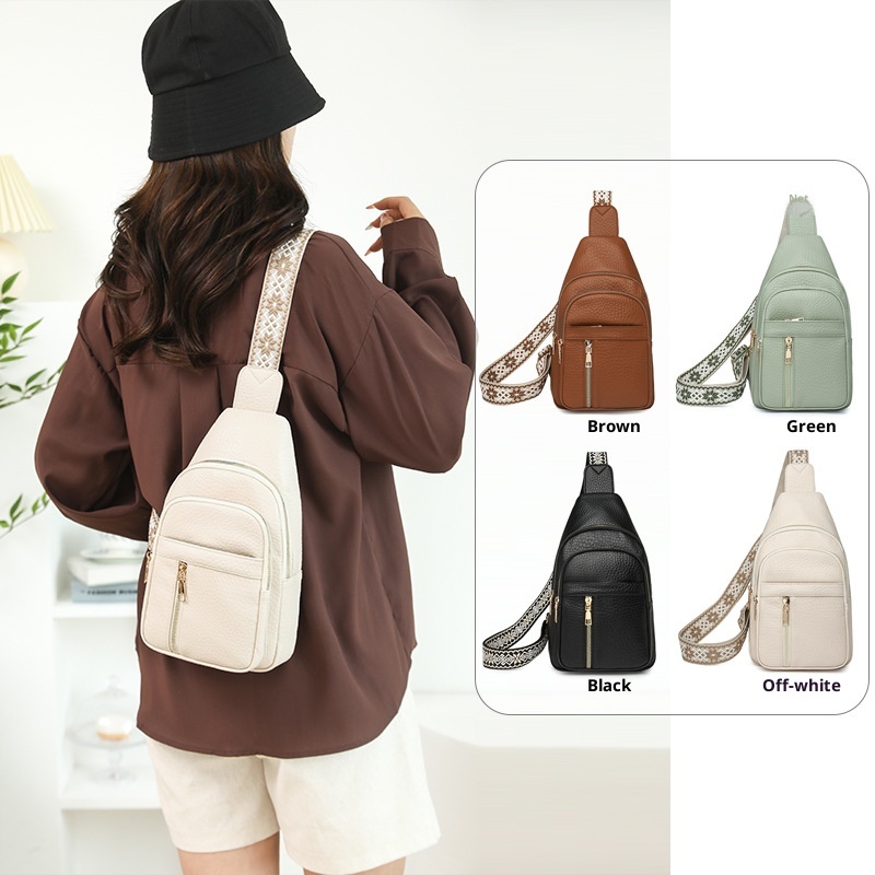 001 2025 Summer New Fashion Single Shoulder Crossbody Versatile PU Leather Large Capacity Casual Travel Women's Chest Bag_voghion.com