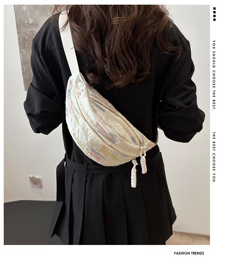 001 2025 Neue kleine Niche Umhängetasche für Damen, ideal für Studentinnen, mit Taillengürtel, weich, lässig und vielseitig._voghion.com