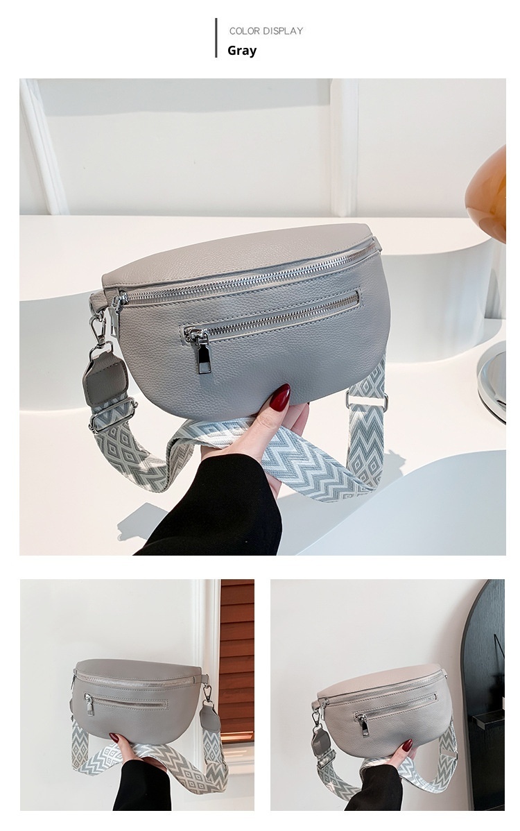 001 Cross-Border Chest For Women, New Fashionable Single Shoulder Versatile Large Capacity Saddle Trendy Waist Bag,_voghion.com