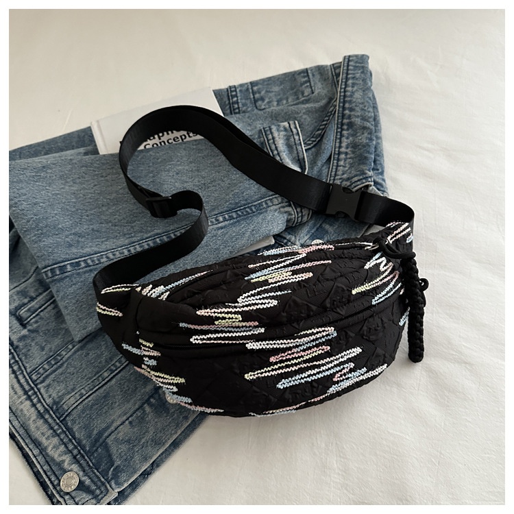 001 2025 Neue kleine Niche Umhängetasche für Damen, ideal für Studentinnen, mit Taillengürtel, weich, lässig und vielseitig._voghion.com