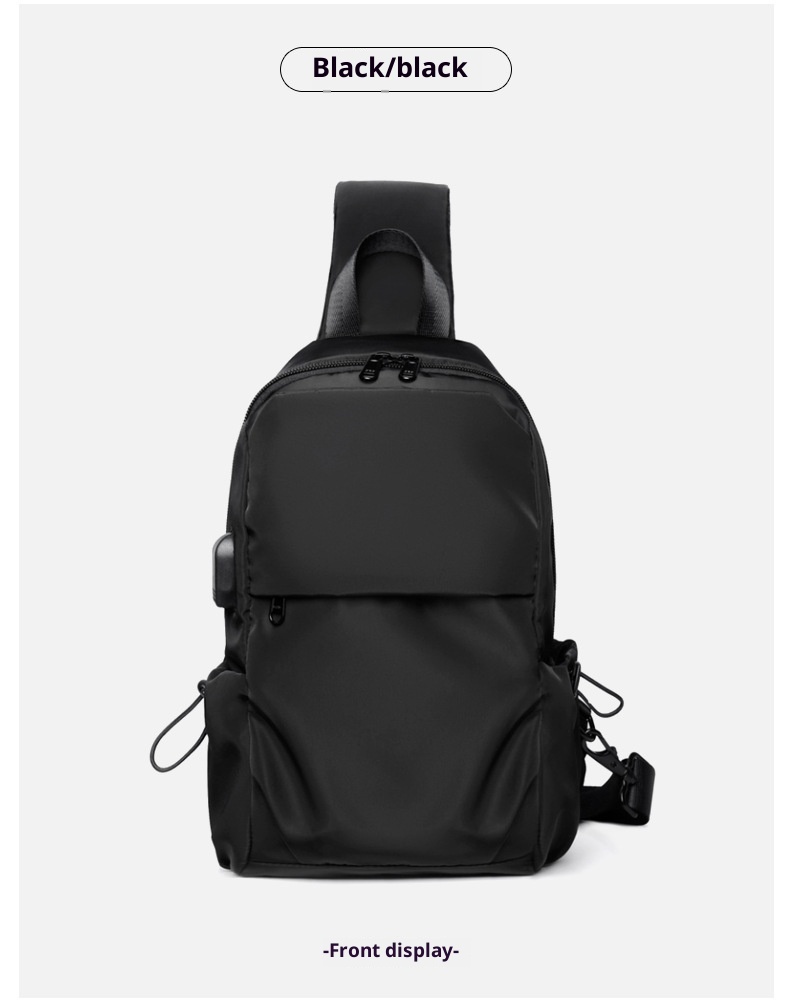 001 Chest Dropshipping New Men's Single Shoulder Crossbody Bag USB Charging Korean Style Casual Sports Backpack Printing_voghion.com