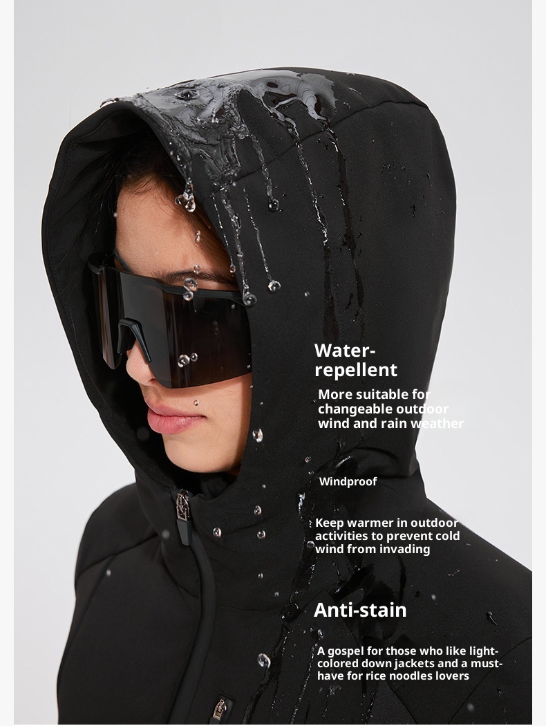 ActiveGo Herbst/Winter Neue Sport Damen Gänsedaunenjacke Warme Drei-in-Eins Softshell Slim Fit Outdoor Daunenjacke_voghion.com