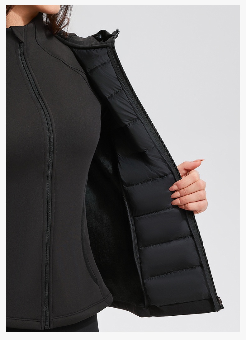 ActiveGo Herbst/Winter Neue Sport Damen Gänsedaunenjacke Warme Drei-in-Eins Softshell Slim Fit Outdoor Daunenjacke_voghion.com