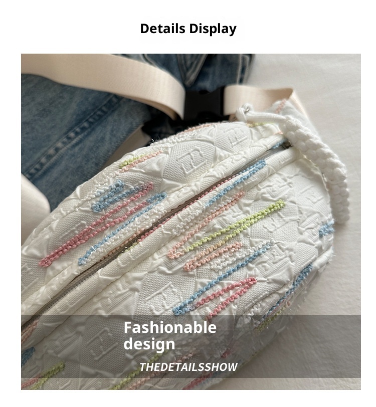 001 2025 Neue kleine Niche Umhängetasche für Damen, ideal für Studentinnen, mit Taillengürtel, weich, lässig und vielseitig._voghion.com