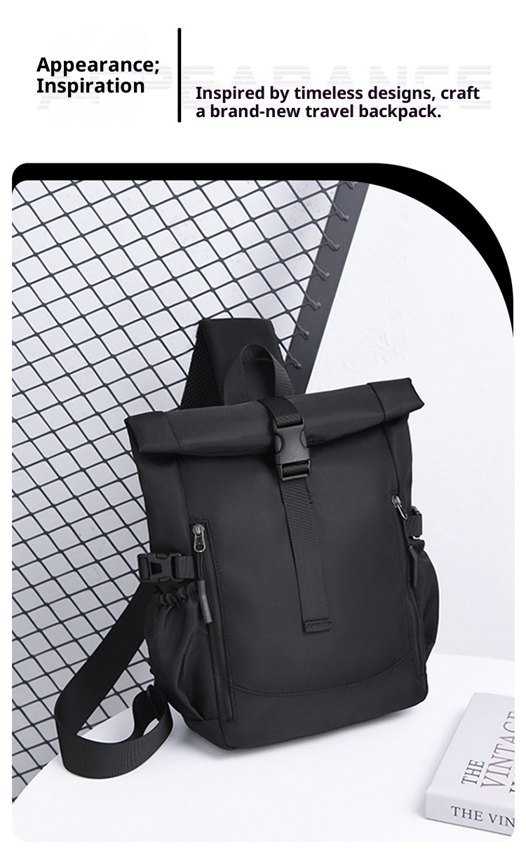 001 Cross-border New Men's Multifunctional Shoulder Commuting Simple Lightweight Chest Bag Large Capacity Outdoor_voghion.com