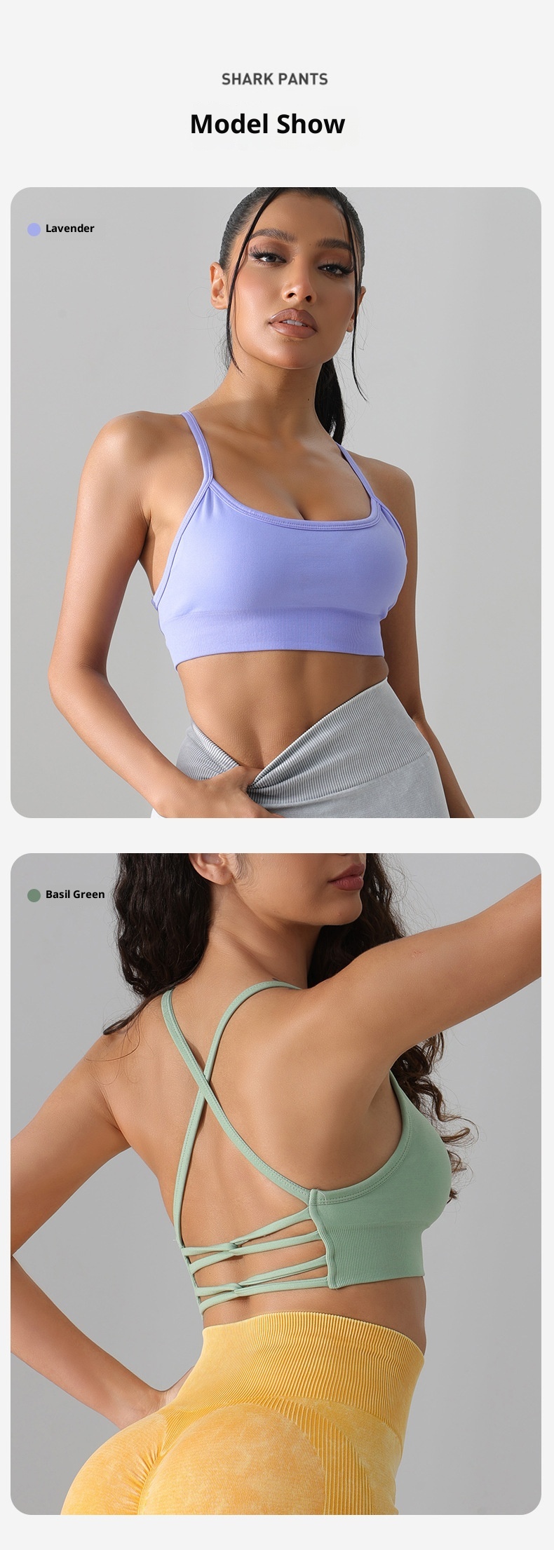 Débardeur court de yoga ActiveGo pour femme, séchage rapide, soutien-gorge dos croisé, sous-vêtements de sport pour la course à pied et le fitness en extérieur (vente en gros)_voghion.com