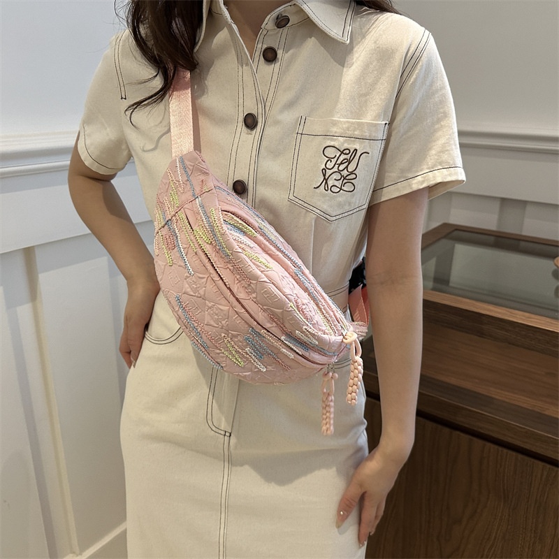 001 2025 New Niche Small Women's Crossbody Student Waist Ins Style Soft Girl Casual Versatile Chest Bag_voghion.com