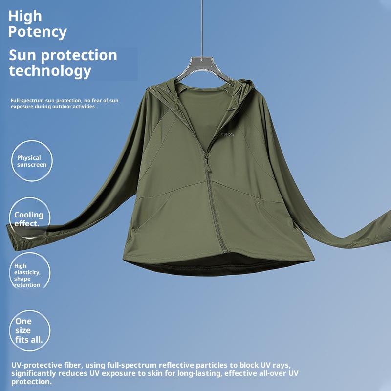 ActiveGo UPF50+ Black Brim UV Ice Silk Breathable Sun Protection Clothing, Clothing For Women, Cycling Sports_voghion.com