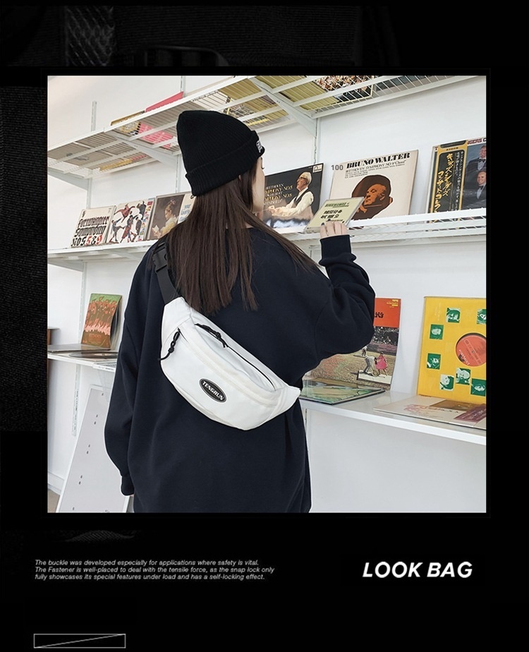 001 Chest Damen, Trendige kleine 2025 Neue Umhängetasche, Lässiger Canvas-Rucksack für Herren, Sportliche Fitness-Hüfttasche_voghion.com