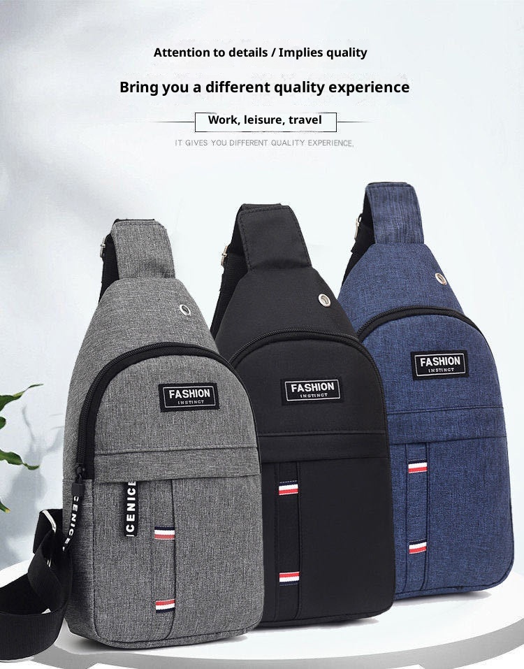 001 Cross-border Men's Chest New Oxford Cloth Korean Version Multifunctional Sports Casual Single Shoulder Crossbody Bag_voghion.com