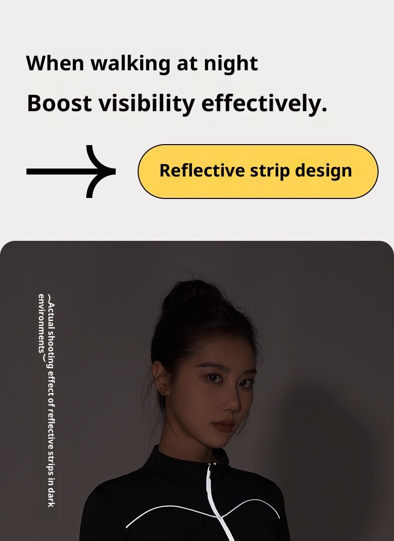Abbigliamento da ciclismo ActiveGo autunno inverno, casual, riflettente, da notte, antivento, sportivo, da corsa, da donna, yoga_voghion.com