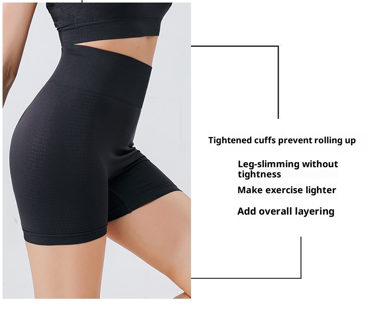 ActiveGo ActiveGo Pantaloncini aderenti elastici a vita alta, senza cuciture, per yoga all'aperto, ad asciugatura rapida, europei e americani, per donna, con protezioni per il petto_voghion.com