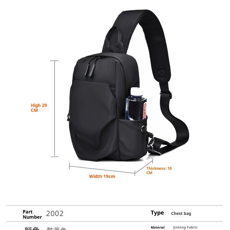 001 2025 Nieuw voor mannen Trendy Borst Casual Crossbody Waterdichte Kleine Rugzak Heren Schoudertas Grote Capaciteit_voghion.com