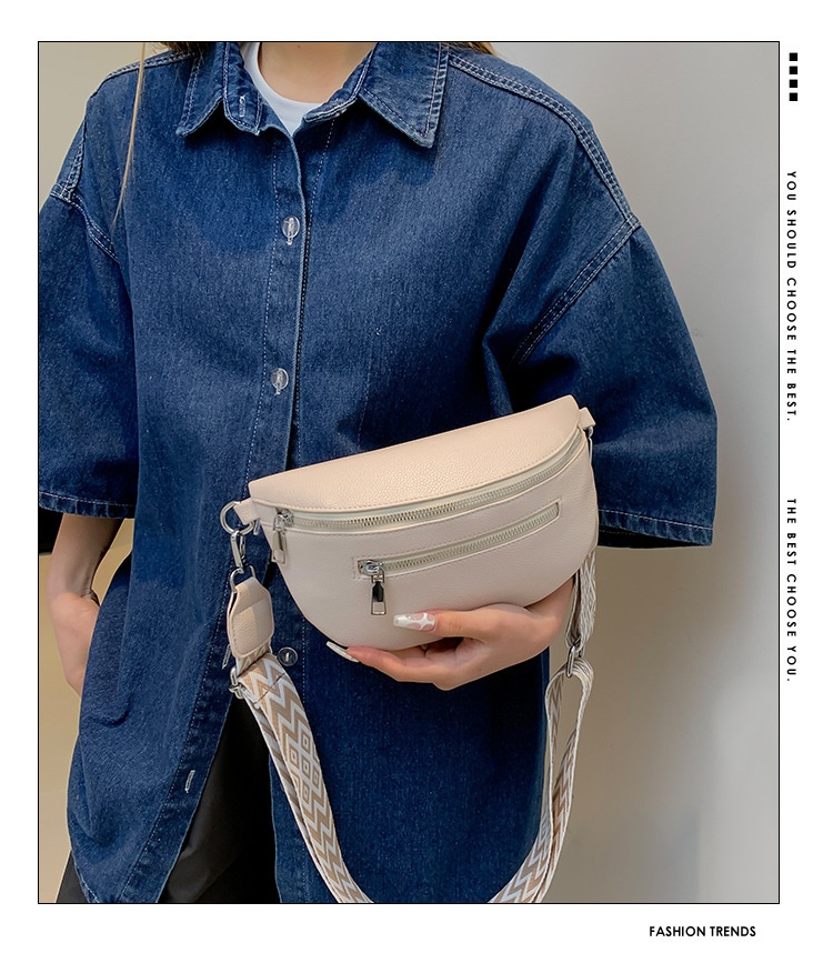 001 Cross-Border Chest For Women, New Fashionable Single Shoulder Versatile Large Capacity Saddle Trendy Waist Bag,_voghion.com