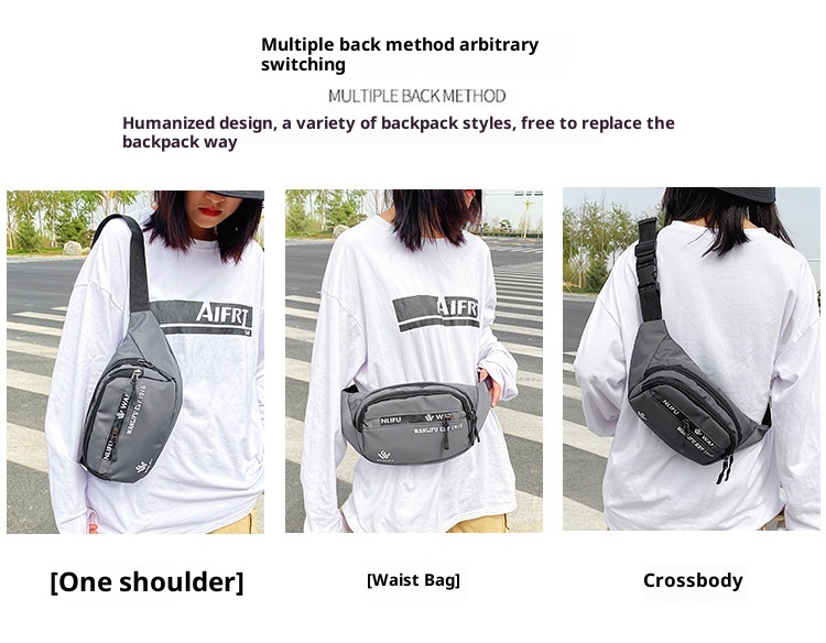001 Casual Trendy Waist For Men New Multi-purpose Cashier Phone Crossbody Outdoor Lightweight Travel Chest Bag Wholesale_voghion.com