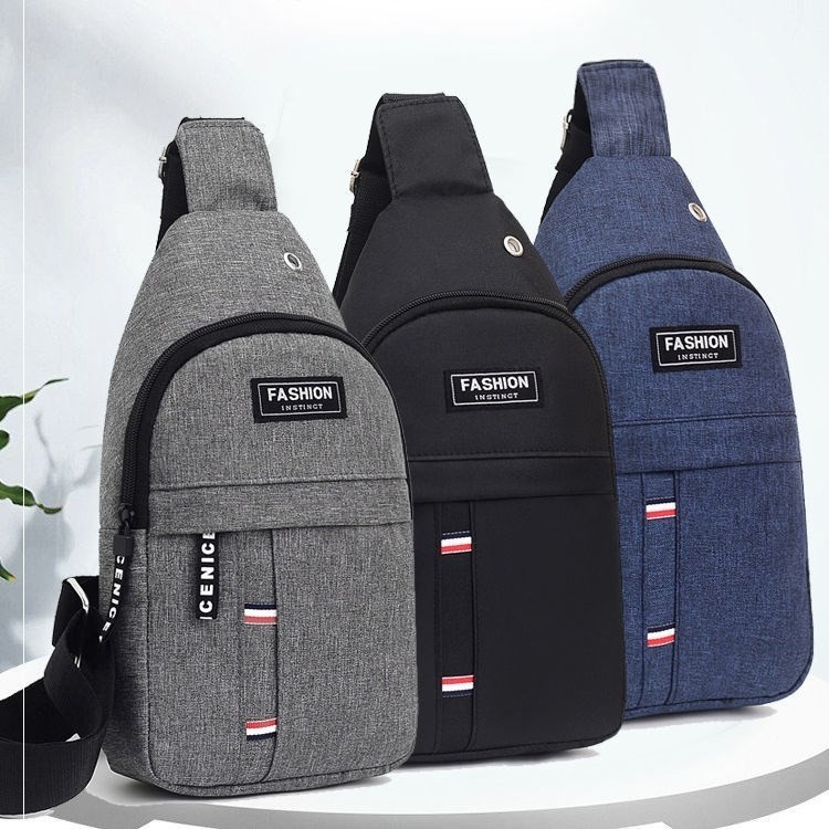 001 Cross-border Men's Chest New Oxford Cloth Korean Version Multifunctional Sports Casual Single Shoulder Crossbody Bag_voghion.com