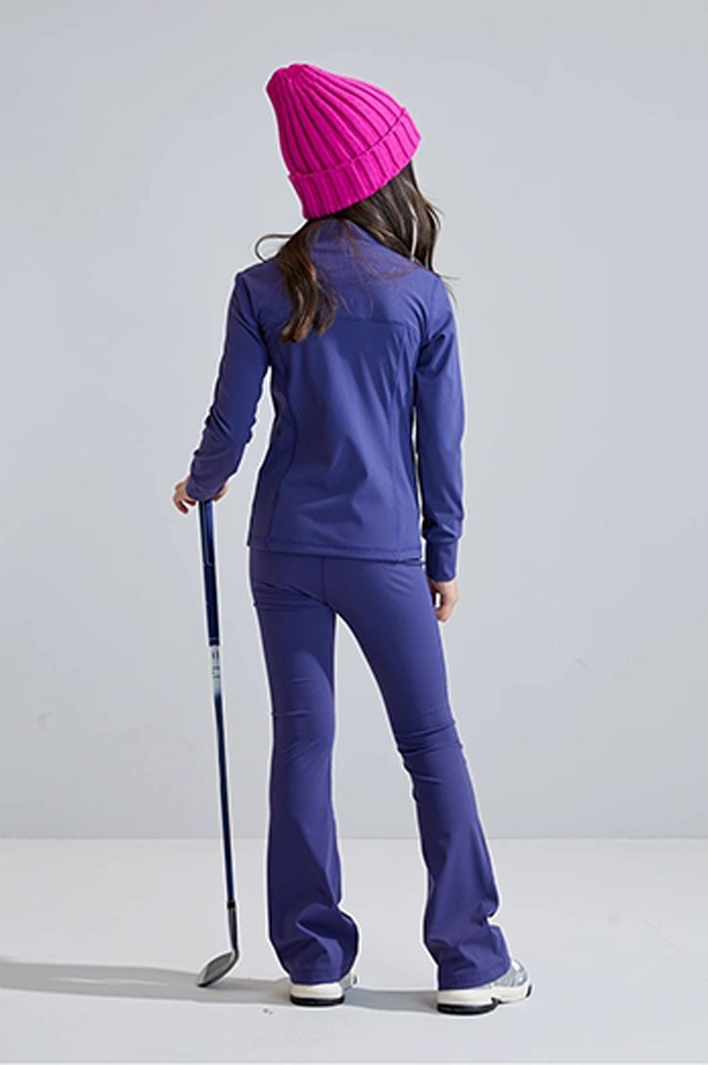 ActiveGo ActiveGo Europese en Amerikaanse UV-bescherming Ademende effen kleur Kinderyogaset Hardloopsport Buiten Lange mouwen Jas_voghion.com