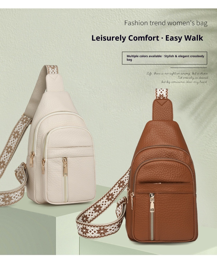 001 2025 Summer New Fashion Single Shoulder Crossbody Versatile PU Leather Large Capacity Casual Travel Women's Chest Bag_voghion.com