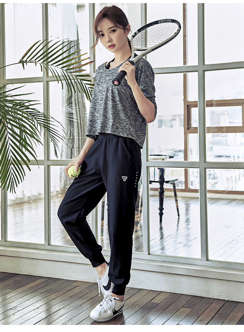 Maglietta sportiva larga ActiveGo per allenamento yoga all'aperto e fitness da ragazza, taglie forti, ad asciugatura rapida_voghion.com