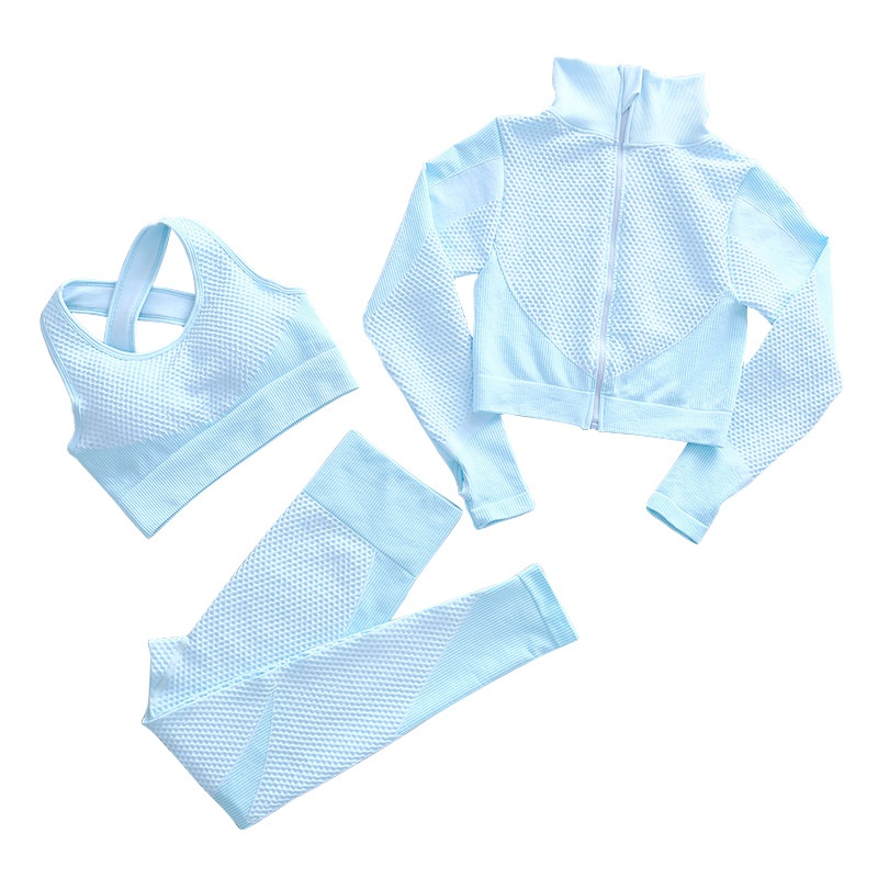 ActiveGo ActiveGo New Zipper Set European And American Style Autumn Winter Running Fitness Yoga Clothing Long Sleeve Women Plus Size_voghion.com