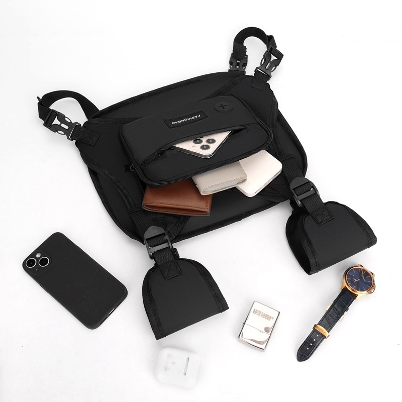 001 Outdoor Sports Portable Tactical Chest Lightweight Casual Texture Multi-Pocket Men's Vest Bag Cross-Border_voghion.com