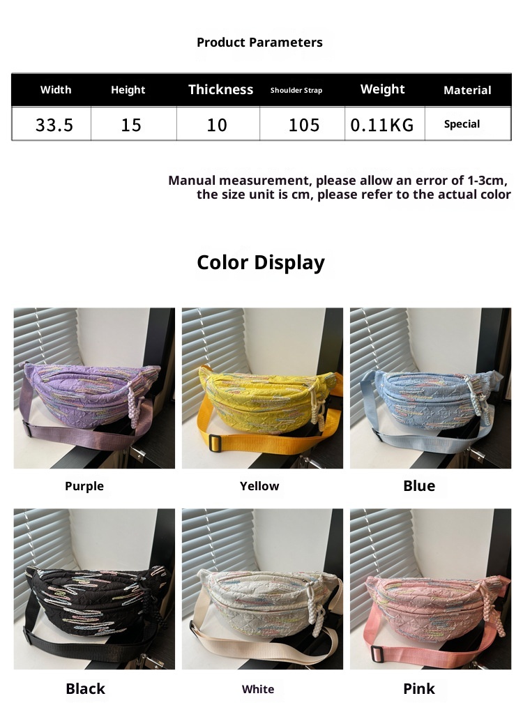 001 2025 Neue kleine Niche Umhängetasche für Damen, ideal für Studentinnen, mit Taillengürtel, weich, lässig und vielseitig._voghion.com