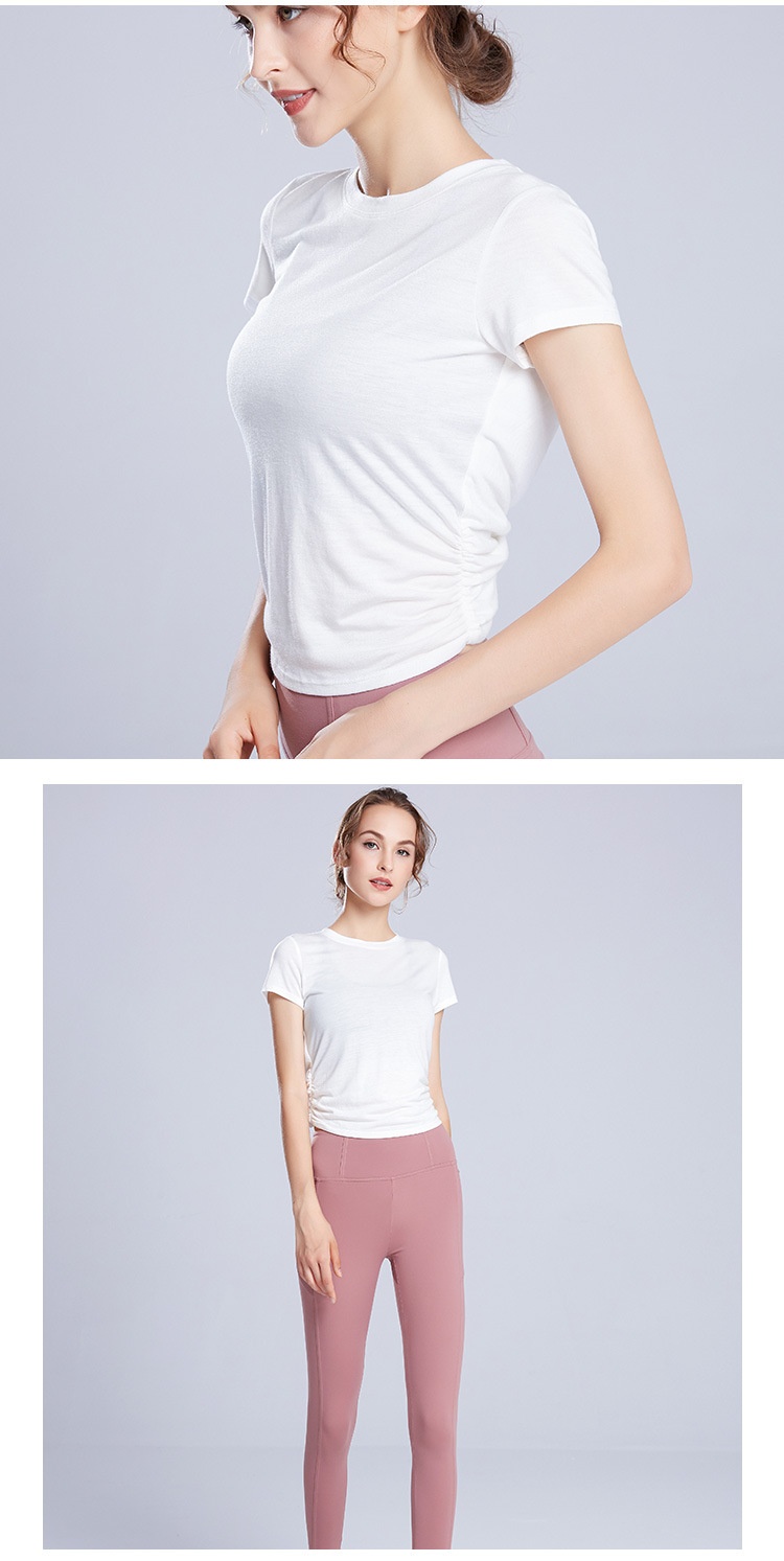 ActiveGo Sring Cover-U Short Sleeve Quick-Dry Shirt Wear T-Shirt For Women Euroean And American Fitness Yoga Outdoor Sorts_voghion.com