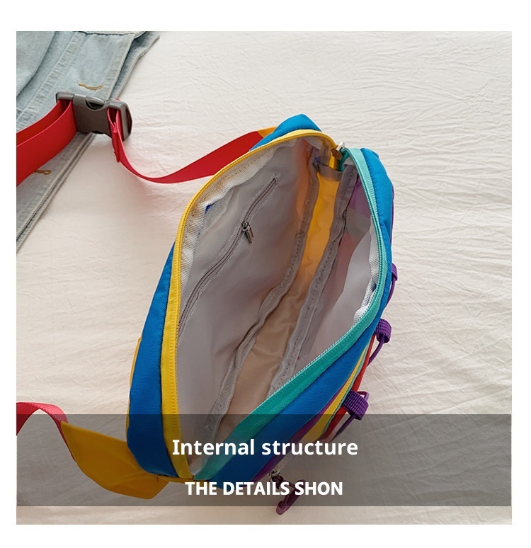 001 Foreign Trade Patchwork Color-Block Women's Chest Lightweight Outdoor Sports Cycling Phone Waist Dopamine Trendy_voghion.com